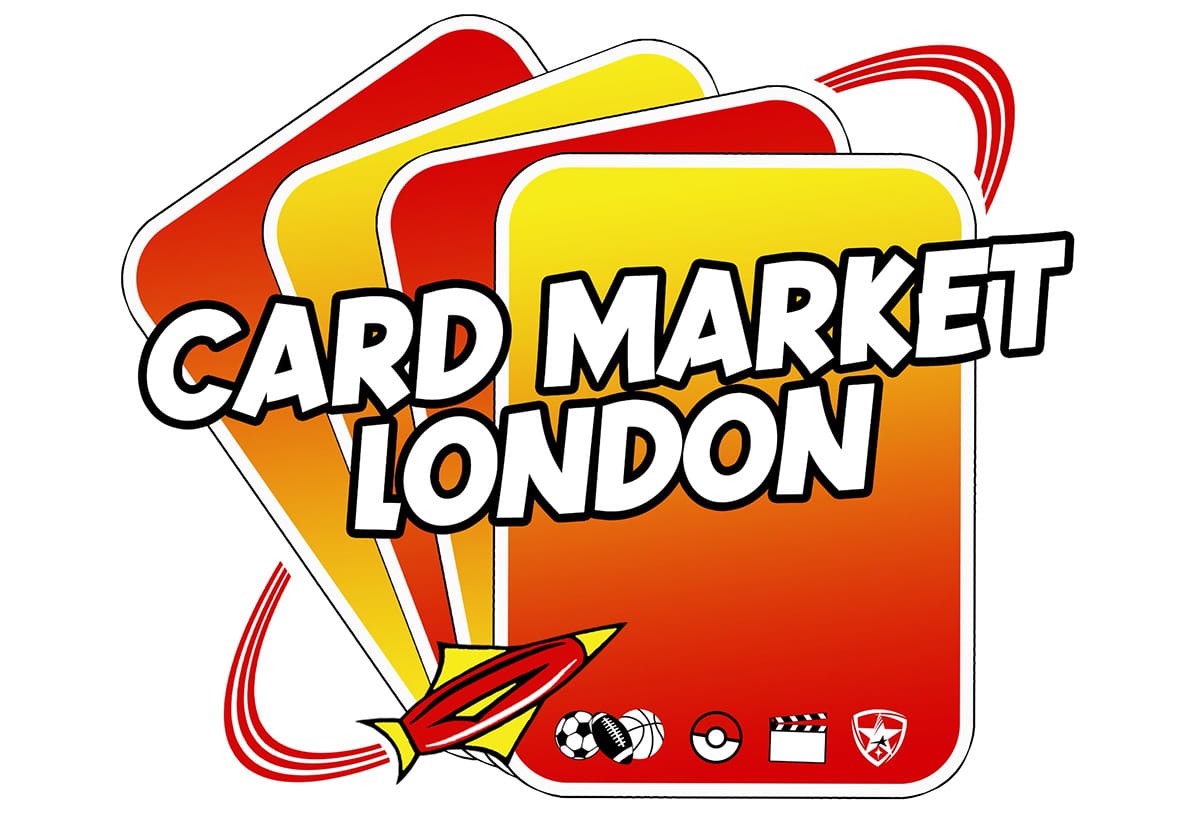 Colourful Card Market London logo with icons