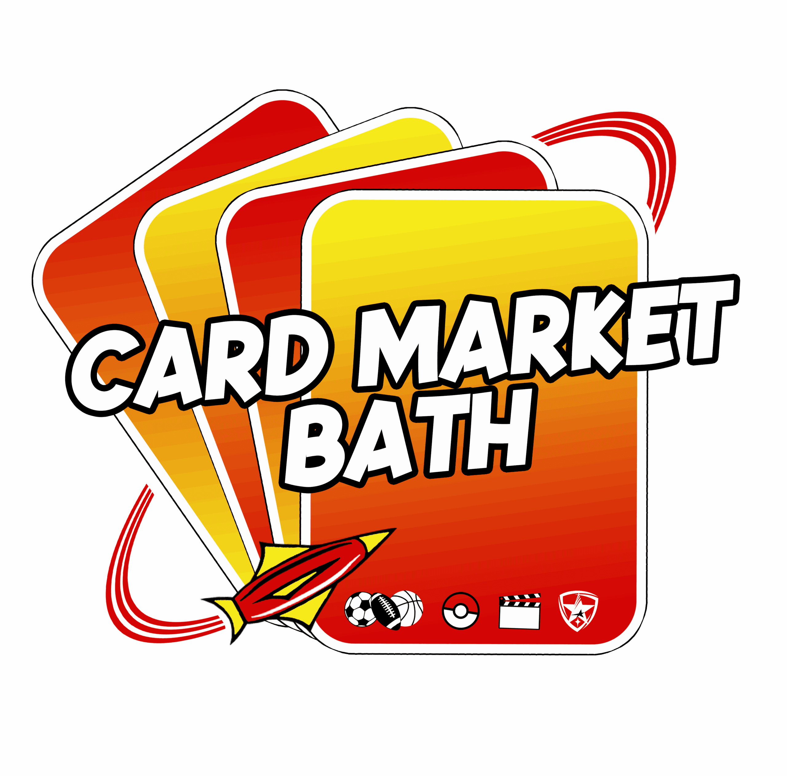 Card Market Bath logo with sports icons