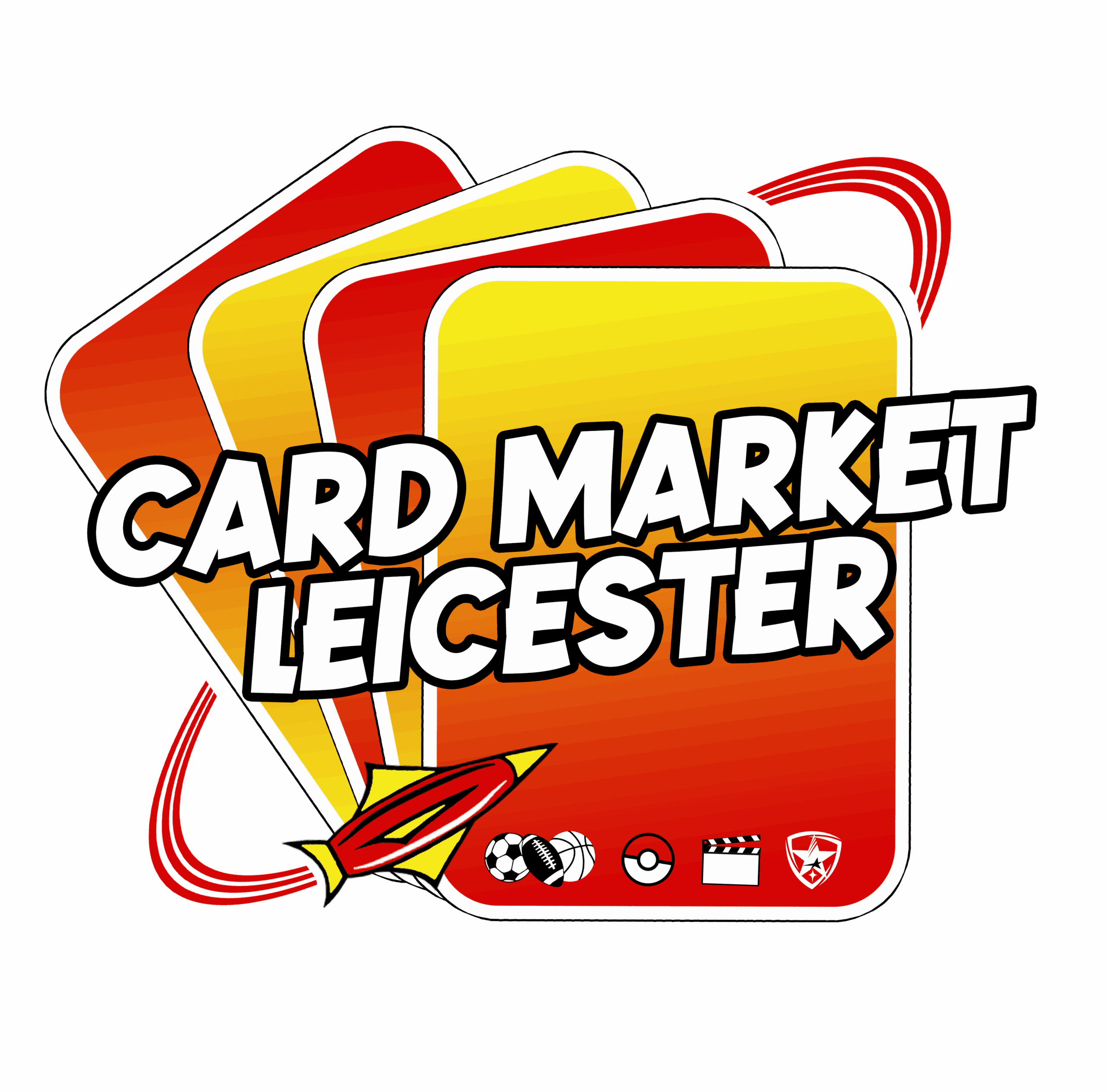 Card Market Leicester logo with colourful cards