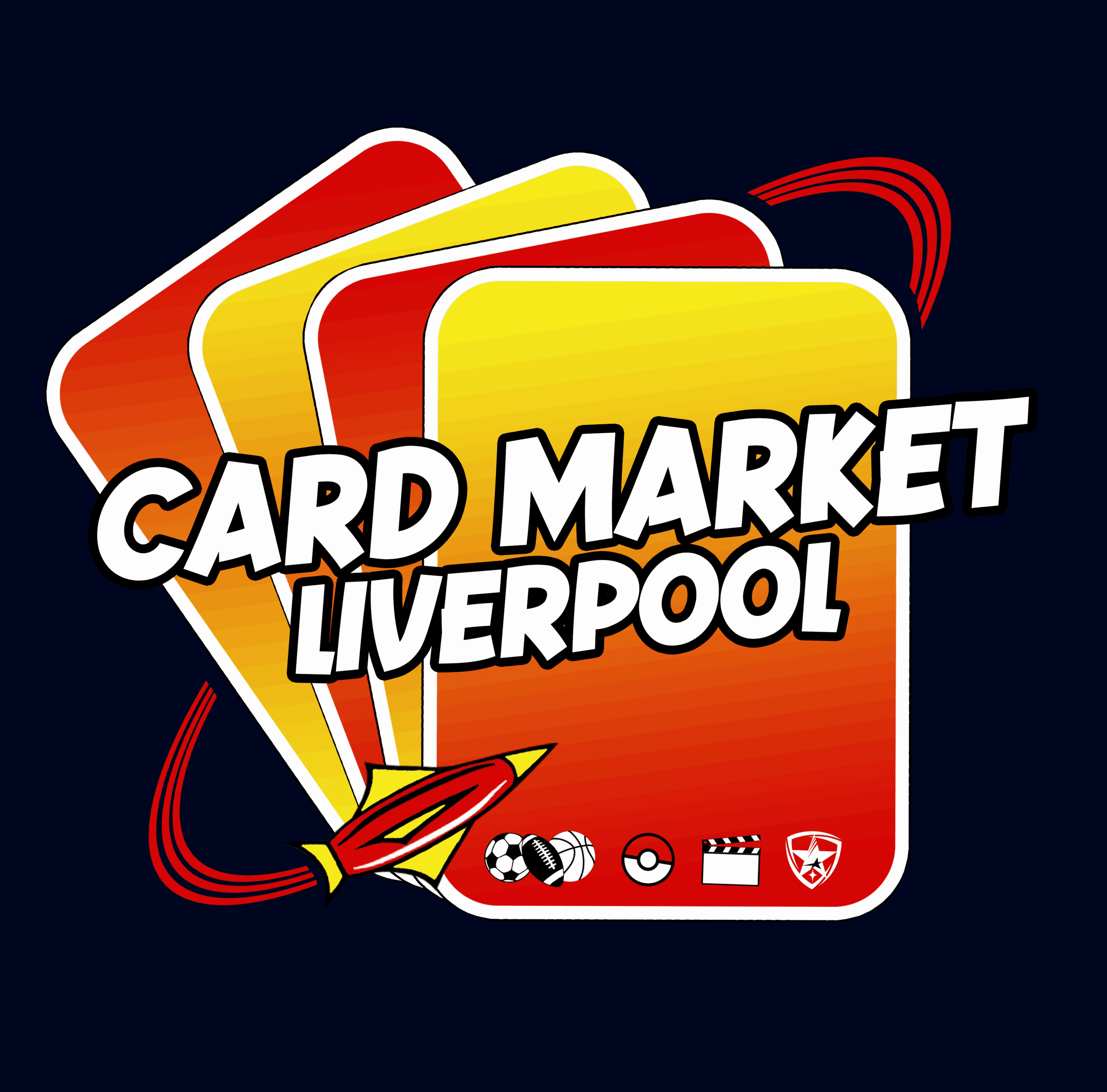 Card Market Liverpool logo with colourful cards
